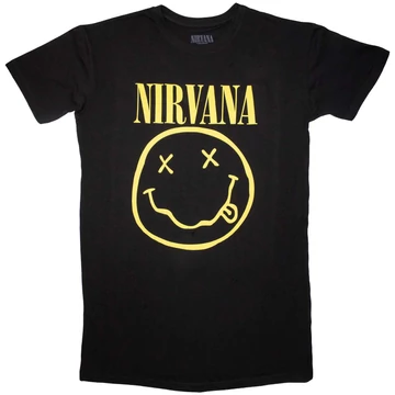 Nirvana - Yellow Happy Face - Női Pólóruha - NIRVDRS04LB