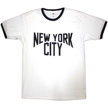 New York City - Text Logo - Unisex Szegélyes Póló - NYCTS05MW