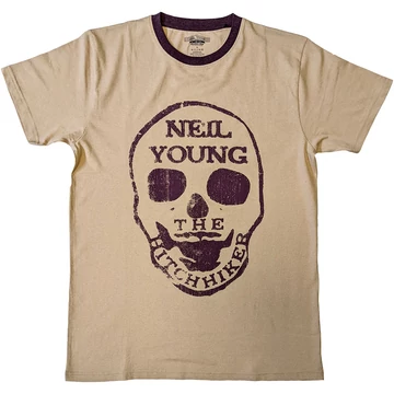 Neil Young - Hitchhiker - Unisex Szegélyes Póló - NYTS12MNAT