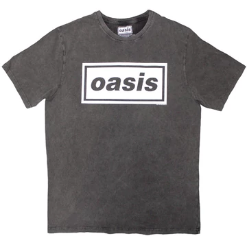 Oasis - Decca Logo - Unisex Kőmosott Póló - OASSTNW01MC