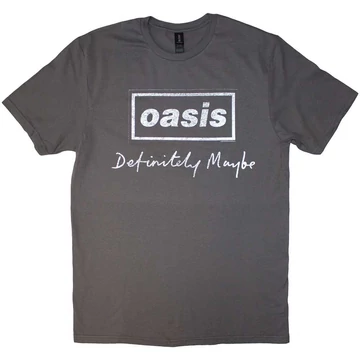 Oasis - Definitely Maybe Distressed Text Logo - Unisex Póló - OASTS23MC