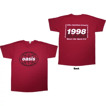 Oasis - 1998 World Tour - South America - Unisex Póló - OASTS43MR