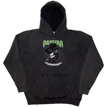 Pantera - Skeleton Cowboy - Unisex Kőmosott Kapucnis Pulóver - PANSWHD43MC