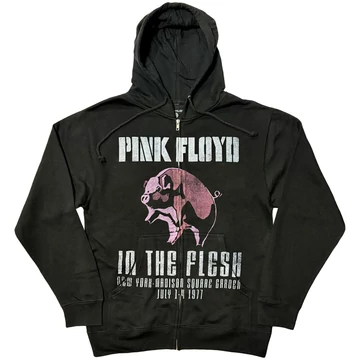 Pink Floyd - In The Flesh - Unisex Cipzáras Kapucnis Pulóver - PFHOOD02MB