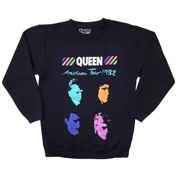 Queen - American Tour 1982 - Unisex Pulóver - QUSWT101MN