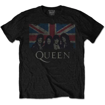 Queen - Vintage Union Jack - Unisex Póló - QUTS12MB