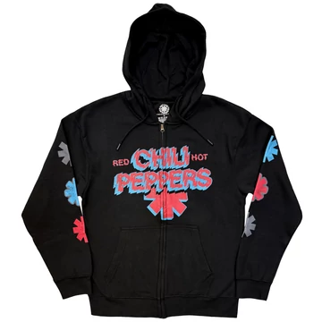 Red Hot Chili Peppers - Shock Logo - Unisex Cipzáras Kapucnis Pulóver - RHCPZHD26MB