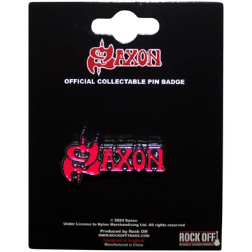Saxon - Red Logo - Kitűző Szett - SAXPIN01