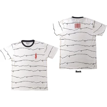 Slipknot - The End, So Far Tribal-S &amp; Barcode - Unisex Szegélyes Póló - SKTS102MW