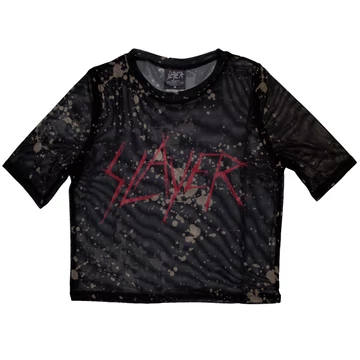 Slayer - Scratchy Logo - Női Crop Top Póló - SLAYMCT91LB