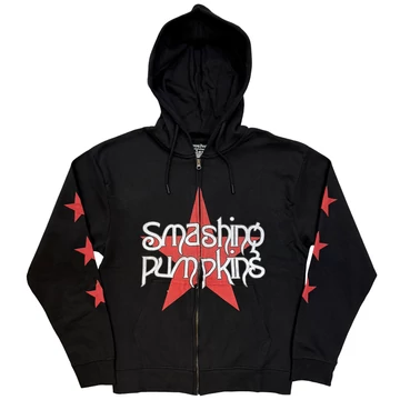 The Smashing Pumpkins - Star Logo - Unisex Cipzáras Kapucnis Pulóver - SMPZHD08MB