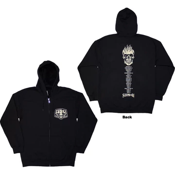 Sum 41 - Tour '24 Pocket Logo &amp; Skull Back - Unisex Cipzáras Kapucnis Pulóver - SUMZHD24MB