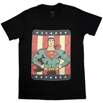 DC Comics - Superman Stripes - Unisex Póló - SUPTS02MB