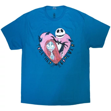 The Nightmare Before Christmas - Jack &amp; Sally Together Forever - Unisex Póló - TNBCTS79MBL