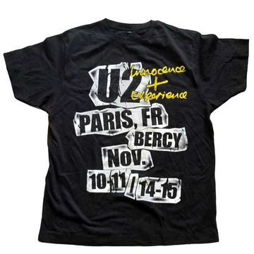 U2 - I+E Paris Event 2015 - Unisex Póló - U2TOURTS08MB05