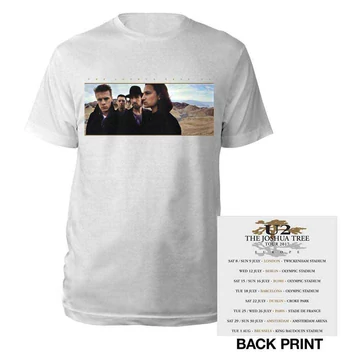 U2 - Joshua Tree Photo - Unisex Póló - U2TOURTS11MW