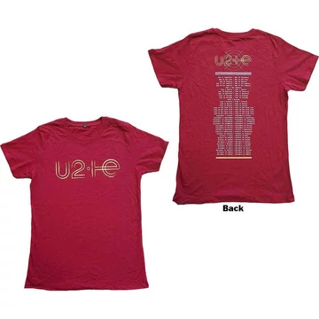 U2 - I+E 2015 Tour Dates - Unisex Póló - U2TOURTS33MM