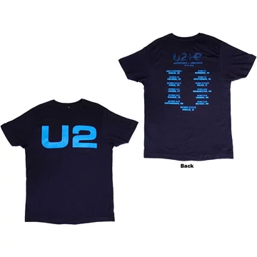 U2 - Logo E+I 2018 Tour Dates - Unisex Póló - U2TOURTS53MN