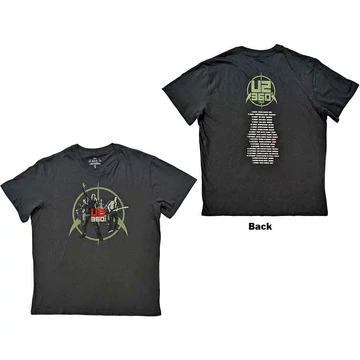 U2 - 360 Degree Tour 2010 Band Photo - Unisex Póló - U2TOURTS54MG04