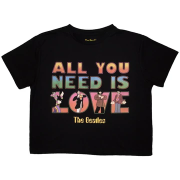 The Beatles - Yellow Submarine AYNIL Stacked - Női Crop Top Póló - YSCT35LB