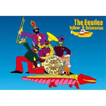 The Beatles - Yellow Submarine Band On Croc - Képeslap - YSPC10