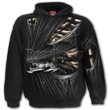 BONE SLASHER - Allover Hoody Black - W001M459