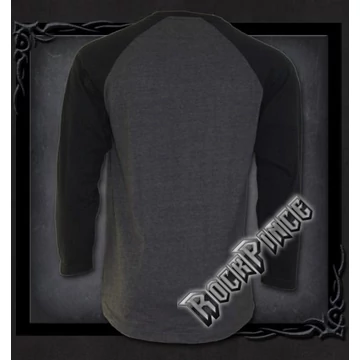 URBAN FASHION - Raglan Contrast Longsleeve Black Charcoal (Plain) - P004M315