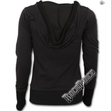 DAY OF THE GOTH - Wide Rib Drape Hoody Black (Plain) - D066F267