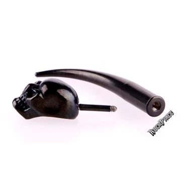 BLACK TOMB SKULL - fülbevaló/álfültágító