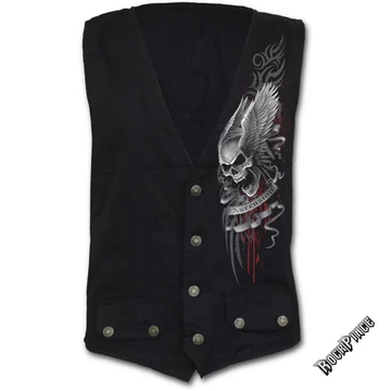 ASCENSION - Gothic Waistcoat Four Button with Lining (Plain) - E010M656