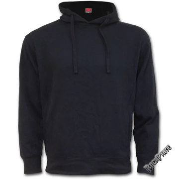 METAL STREETWEAR - Side Pocket Stitched Hoody Black (Plain) - P003F272