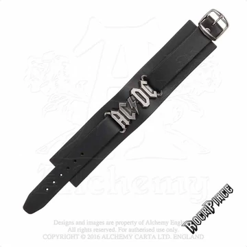 AC/DC: Logo - bőr csuklószorító - HRWL446