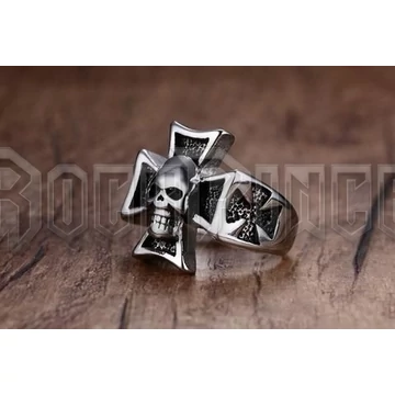 Hell Rider Iron Cross - acél gyűrű