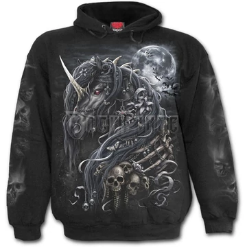 DARK UNICORN - Hoody Black (Plain) - L038M451