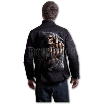 BONE FINGER - Lined Biker Jacket Black - M005M651