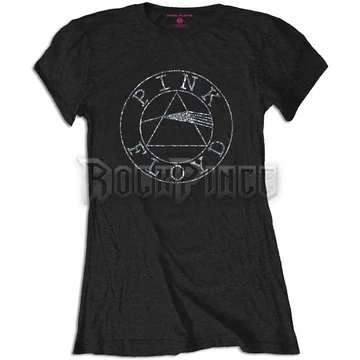 PINK FLOYD - CIRCLE LOGO (DIAMANTE) - női póló - PFTS91LB