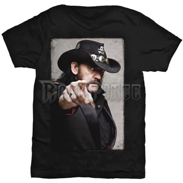 Lemmy - Pointing Photo - unisex póló - LEMTS05MB