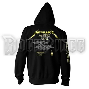 METALLICA - AND JUSTICE FOR ALL TRACKS - kapucnis pulóver - RTMTLHDBJUS
