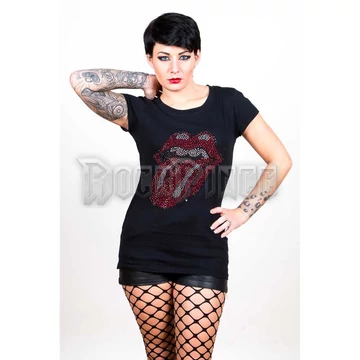 The Rolling Stones - Classic Tongue (DIAMANTE) - női póló - RSTEE29LB