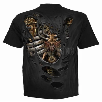 STEAM PUNK RIPPED - T-Shirt Black - T170M101
