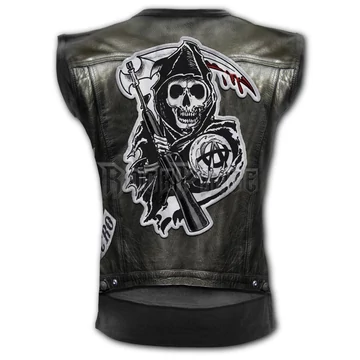 JAX WRAP - Allover Sleeveless T-Shirt Black - G101M003