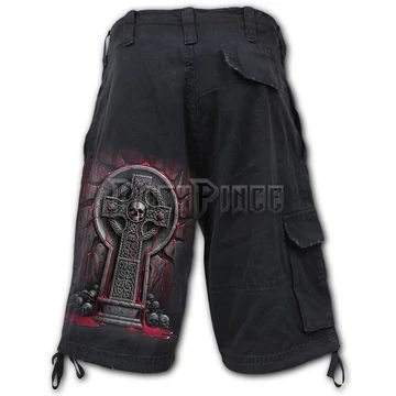 BLEEDING SOULS - Vintage Cargo Shorts Black (Plain) - D087M701