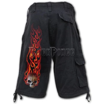 SKULL BLAST - Vintage Cargo Shorts Black (Plain) - T152M701