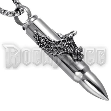 Eagle on Bullet - acél medál