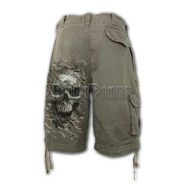 CAMO-SKULL - Vintage Cargo Shorts Olive (Plain) - T141M702