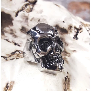 Rectangular Skull - acél gyűrű