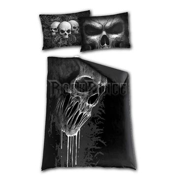 SKULL SCROLL - Single Duvet Cover + UK And EU Pillow case - D089A508