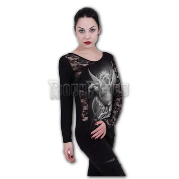 PURITY - Lace One Shoulder Top Black (Plain) - F053F439