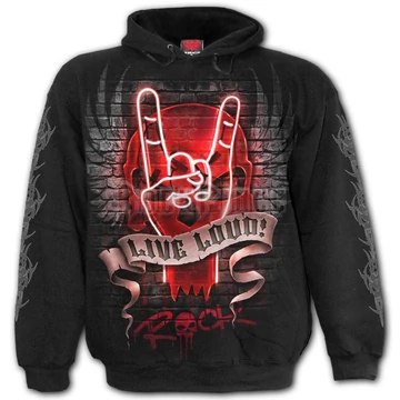 LIVE LOUD - Hoody Black (Plain) - T177M451