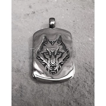 Wolf Dog Tag - acél medál